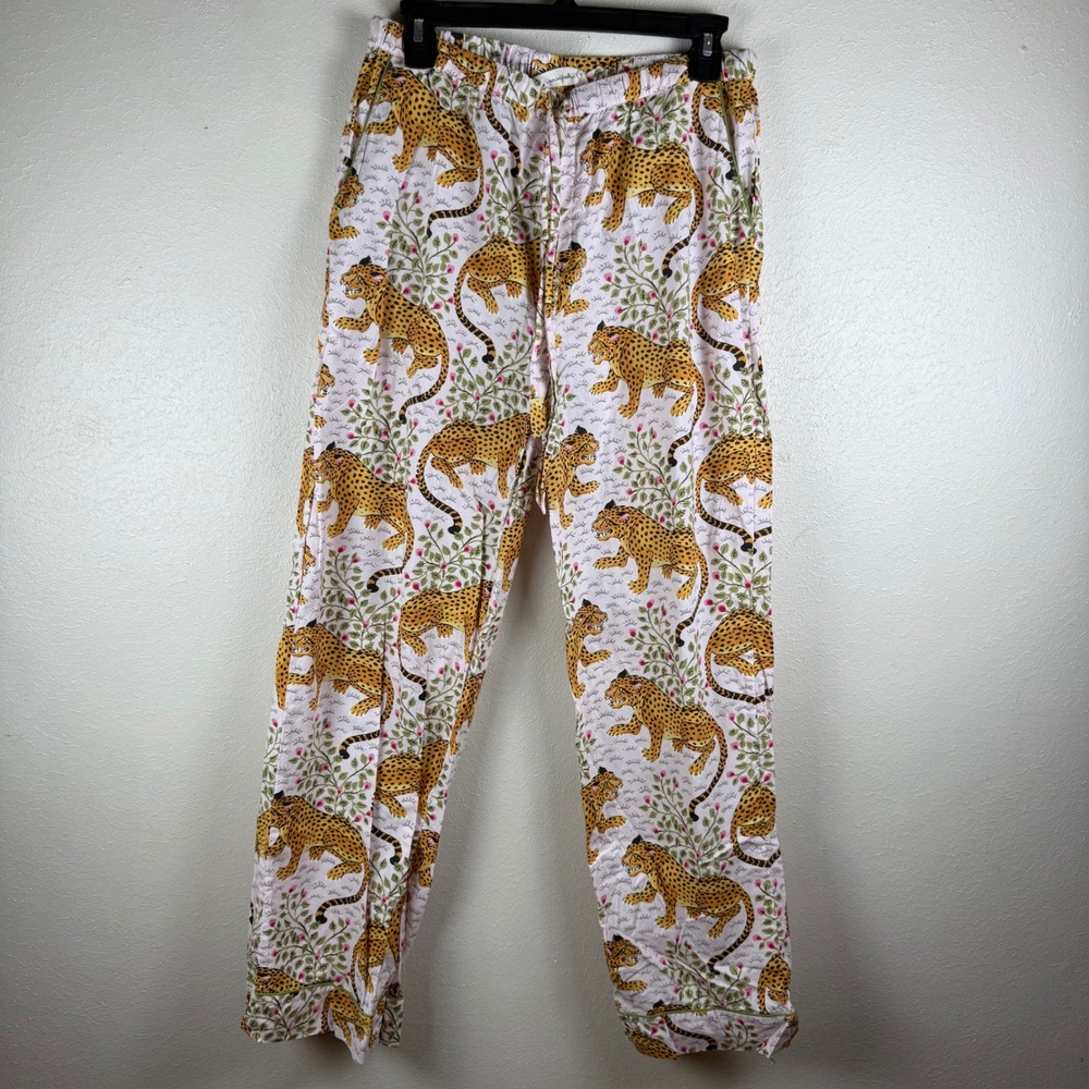Printfresh Bagheera Cotton Pajama Set Long Sleeve Top, Pants, Womens Medium - Picture 8 of 13